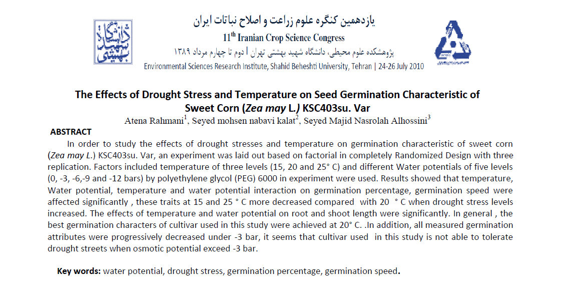 drought stress and temperature