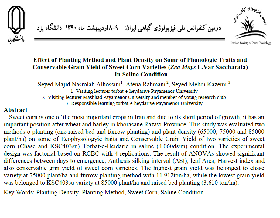 planting metheod and pland density